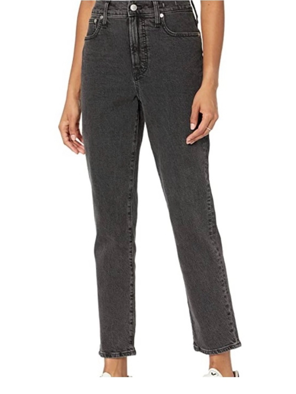 Madewell Mom Jeans / Washed Black High-Waist Jeans